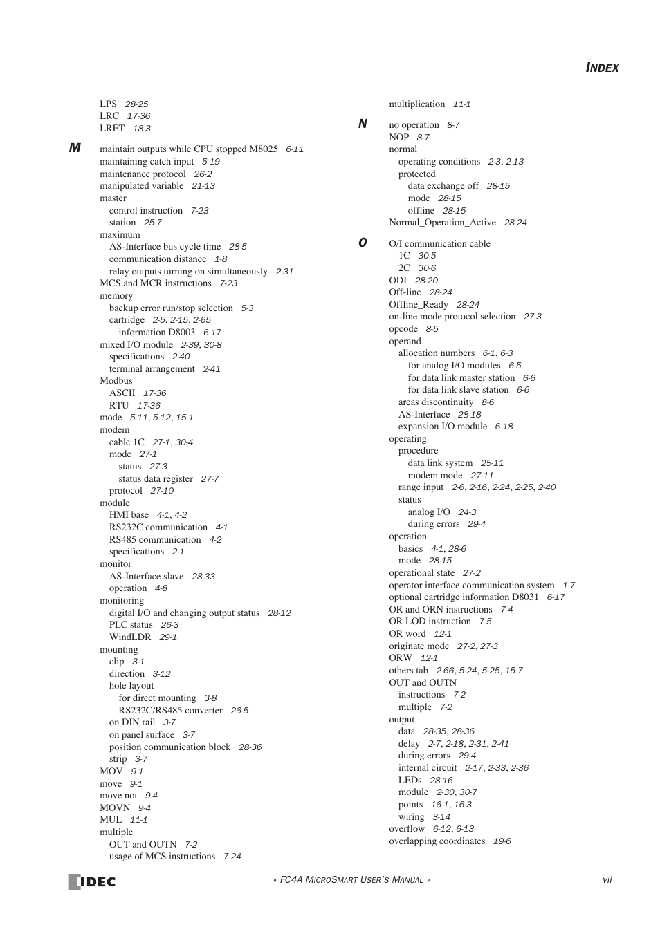 IDEC MicroSmart User Manual | Page 519 / 525
