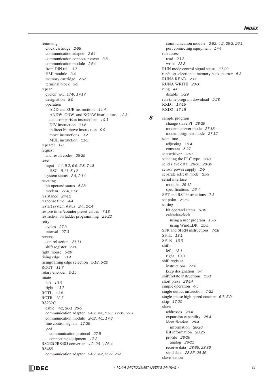 IDEC MicroSmart User Manual | Page 521 / 525