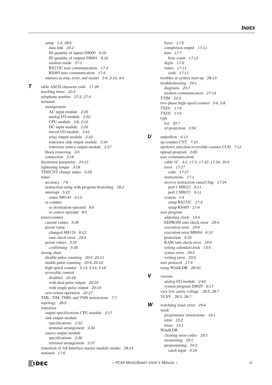 IDEC MicroSmart User Manual | Page 523 / 525