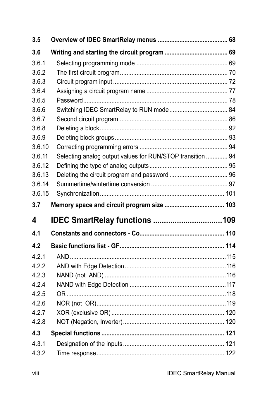 4idec smartrelay functions | IDEC FL1E SmartRelay User Manual | Page 10 / 356