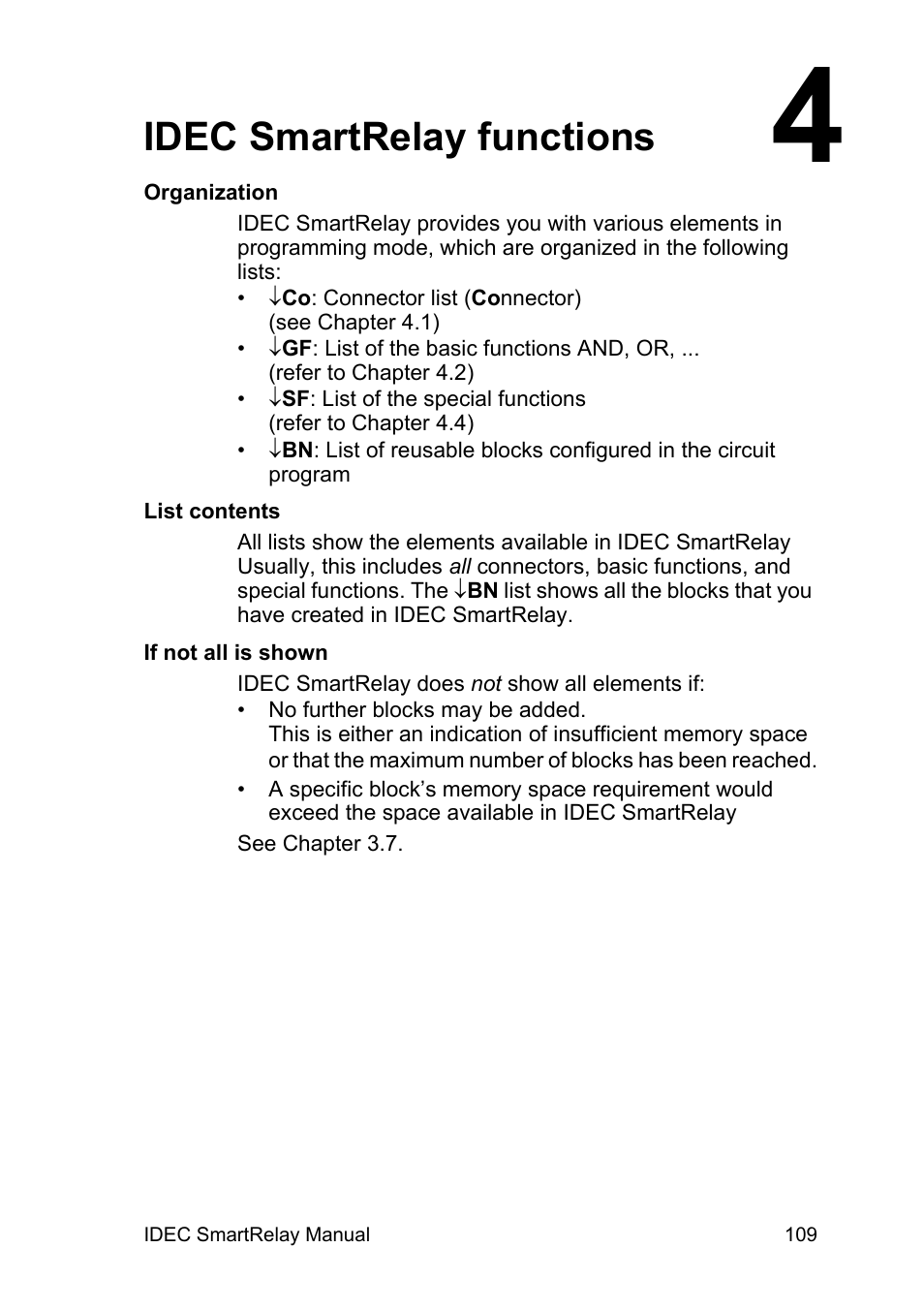 Idec smartrelay functions | IDEC FL1E SmartRelay User Manual | Page 123 / 356