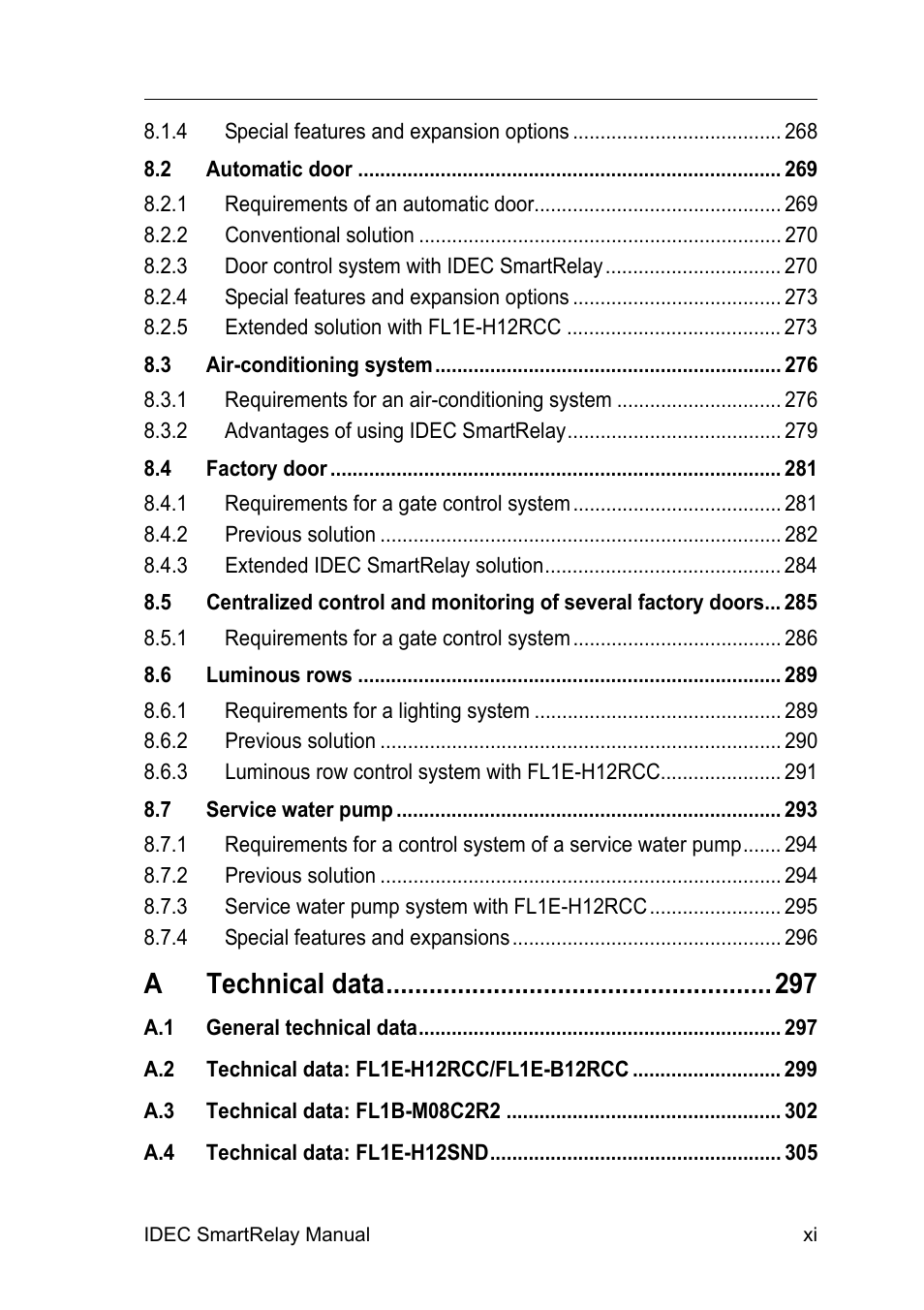 Atechnical data | IDEC FL1E SmartRelay User Manual | Page 13 / 356