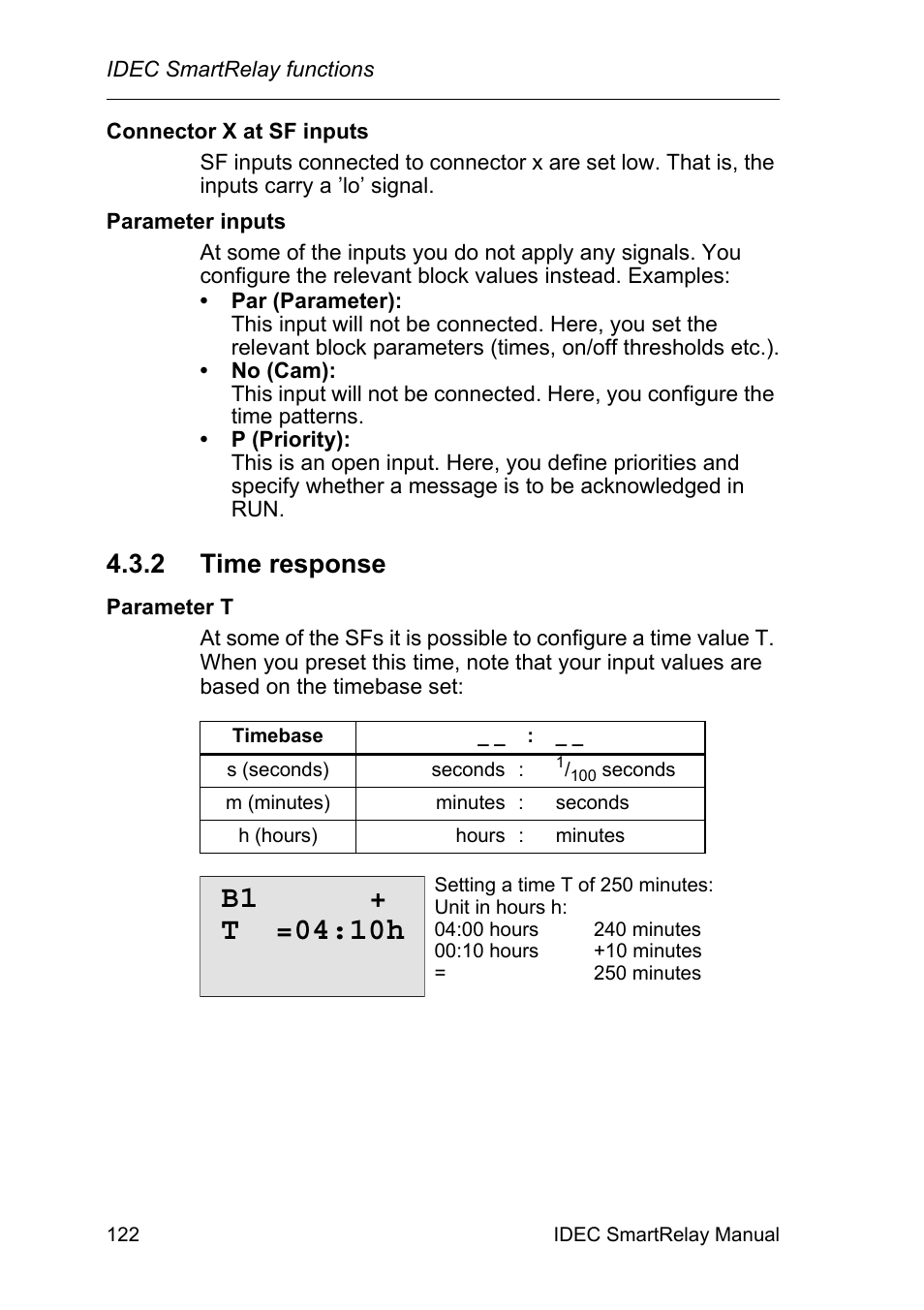 2 time response, Time response | IDEC FL1E SmartRelay User Manual | Page 136 / 356