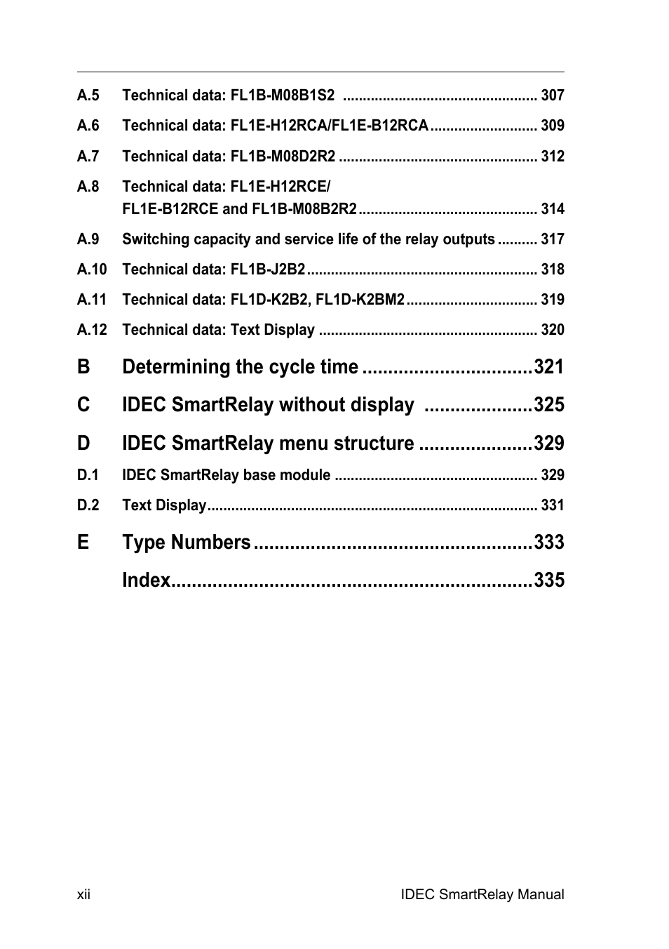 Etype numbers index | IDEC FL1E SmartRelay User Manual | Page 14 / 356
