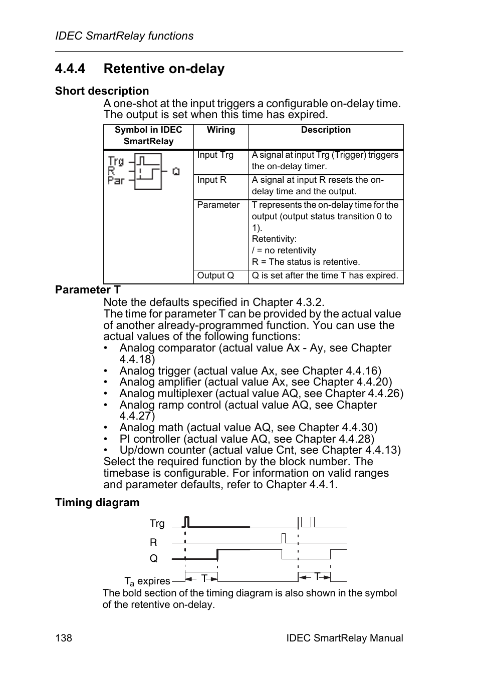 4 retentive on-delay, Retentive on-delay | IDEC FL1E SmartRelay User Manual | Page 152 / 356