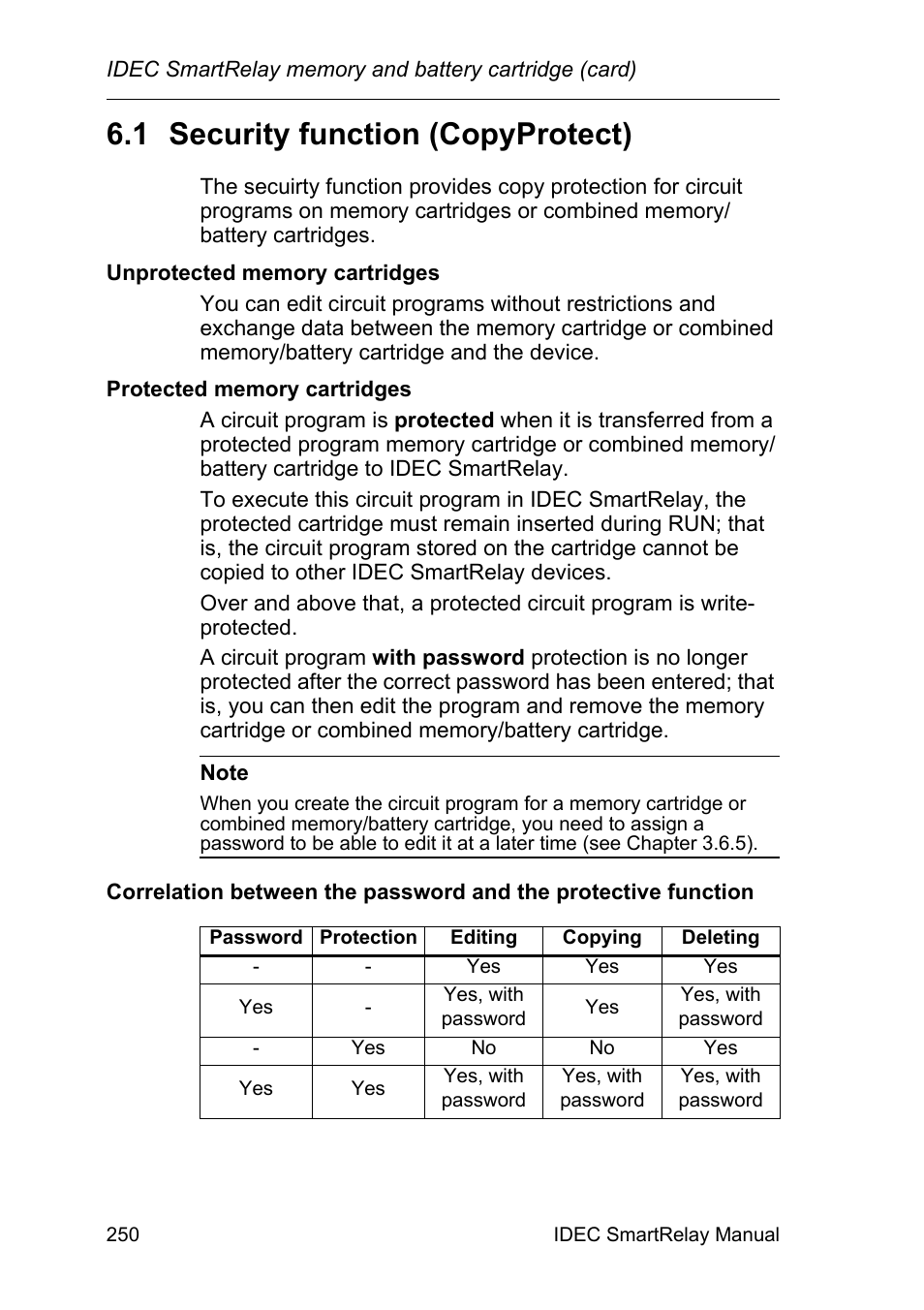 1 security function (copyprotect), Security function (copyprotect) | IDEC FL1E SmartRelay User Manual | Page 264 / 356