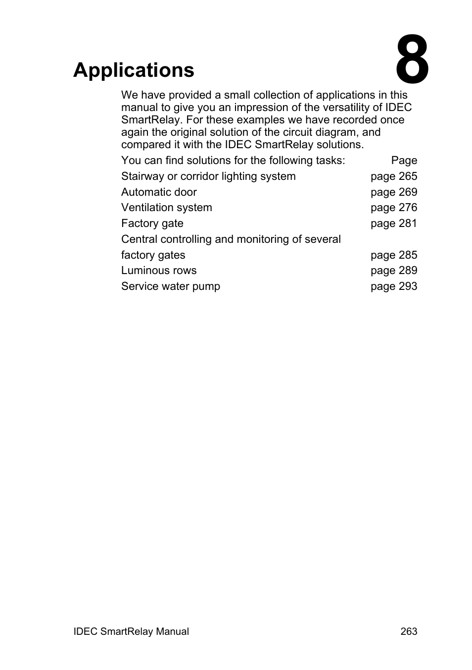 Applications | IDEC FL1E SmartRelay User Manual | Page 277 / 356