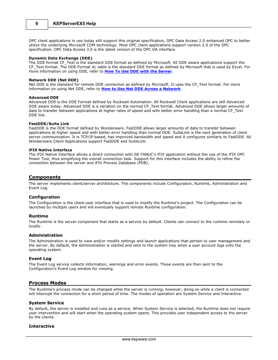 Components, Process modes | IDEC WindSRV User Manual | Page 10 / 165