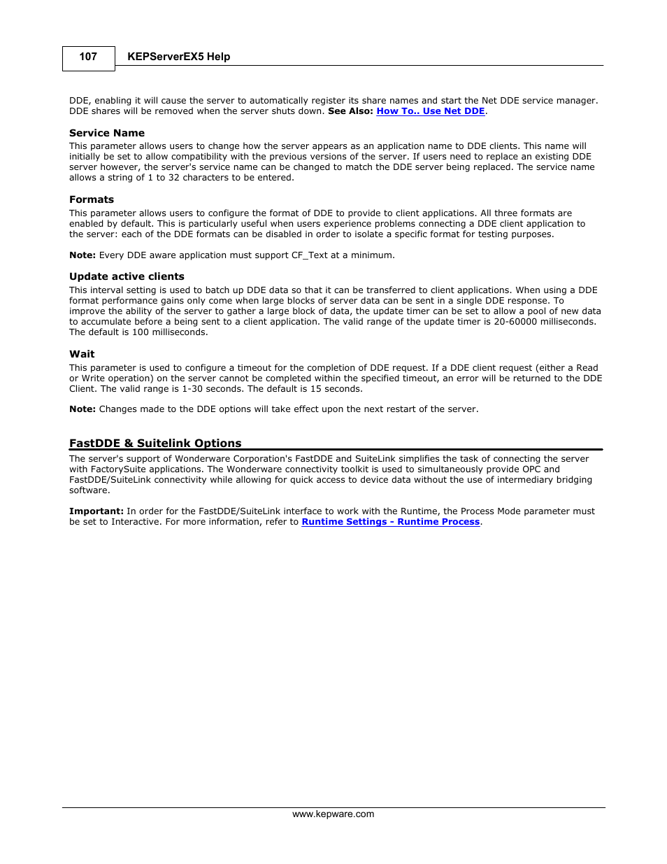 Fastdde & suitelink options | IDEC WindSRV User Manual | Page 108 / 165