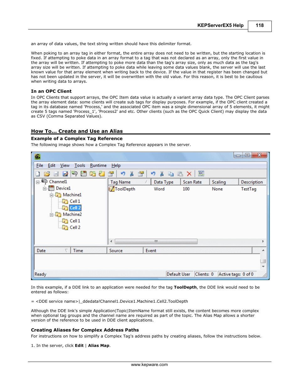Create and use an alias | IDEC WindSRV User Manual | Page 119 / 165