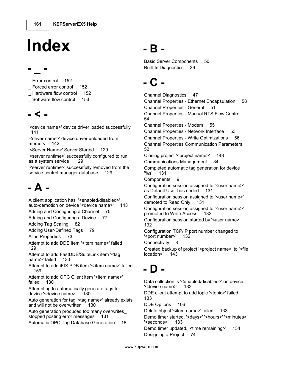 Index | IDEC WindSRV User Manual | Page 162 / 165