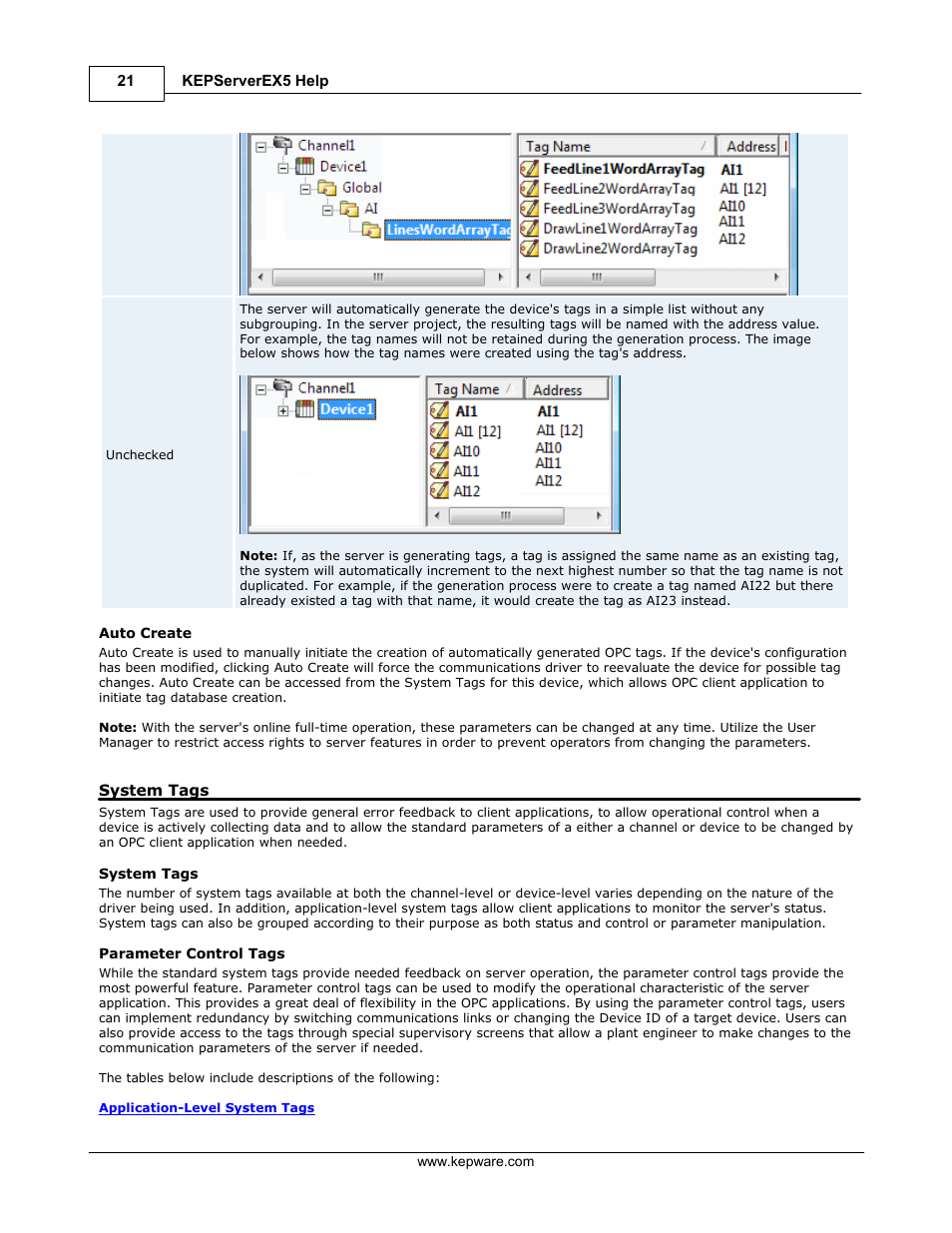 System tags | IDEC WindSRV User Manual | Page 22 / 165