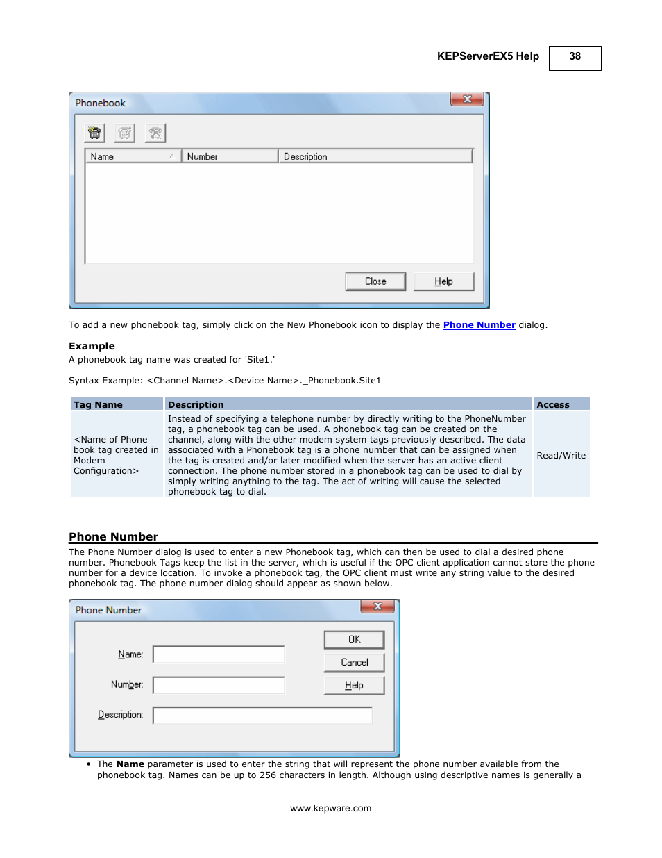 Phone number | IDEC WindSRV User Manual | Page 39 / 165