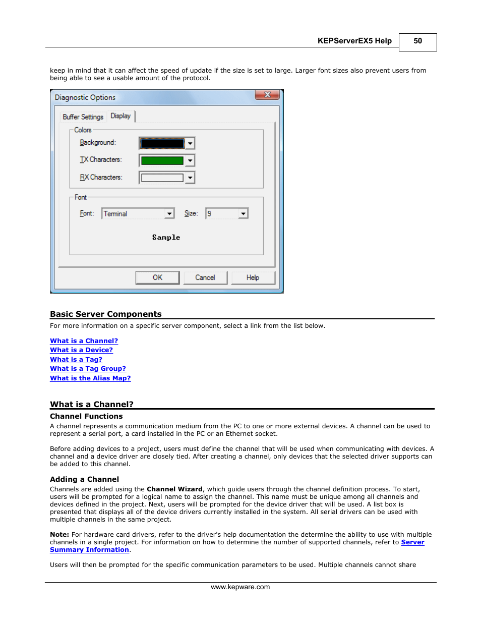 Basic server components, What is a channel | IDEC WindSRV User Manual | Page 51 / 165