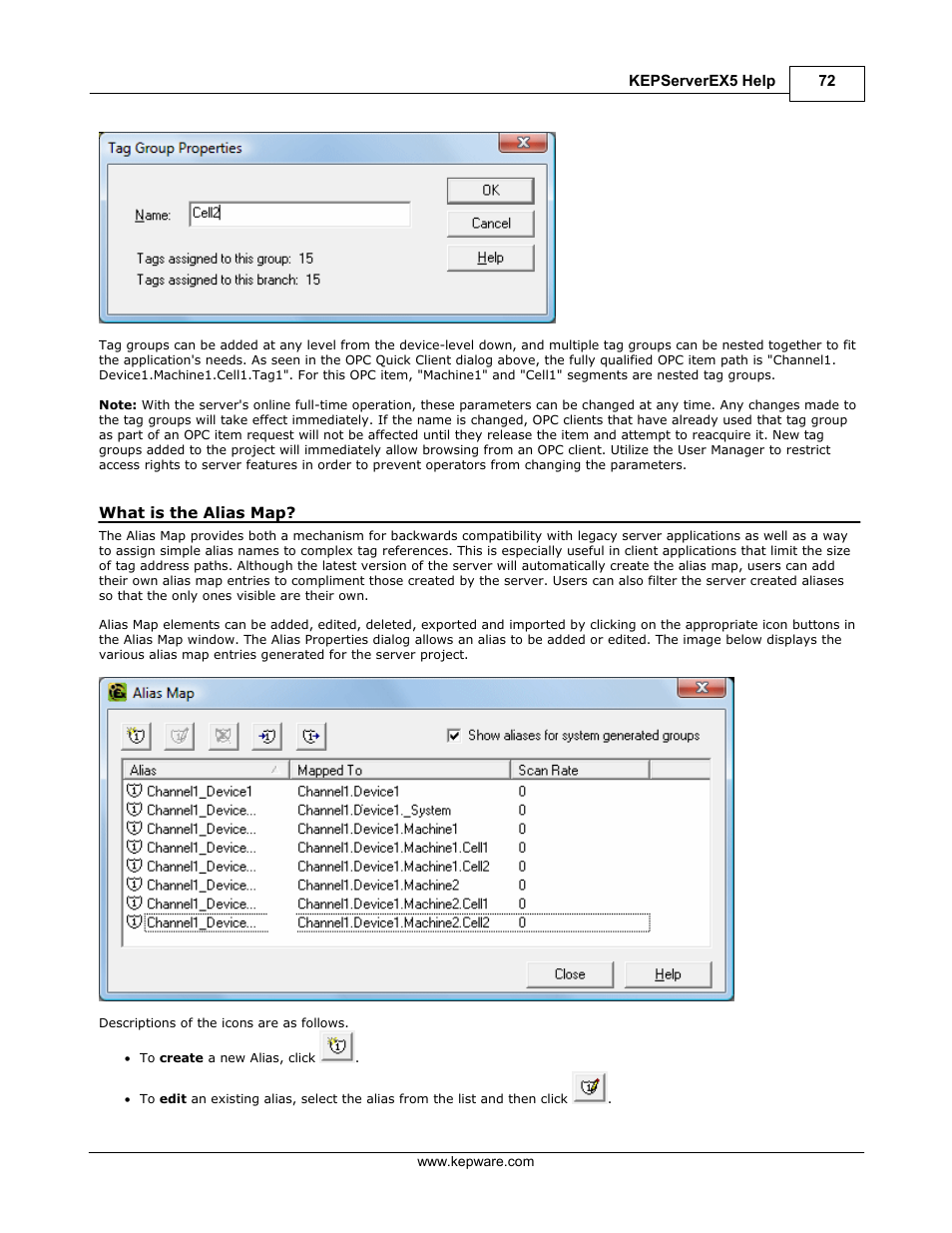 What is the alias map | IDEC WindSRV User Manual | Page 73 / 165