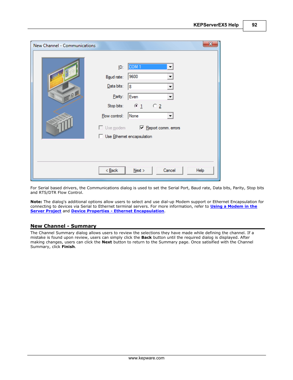 New channel - summary | IDEC WindSRV User Manual | Page 93 / 165