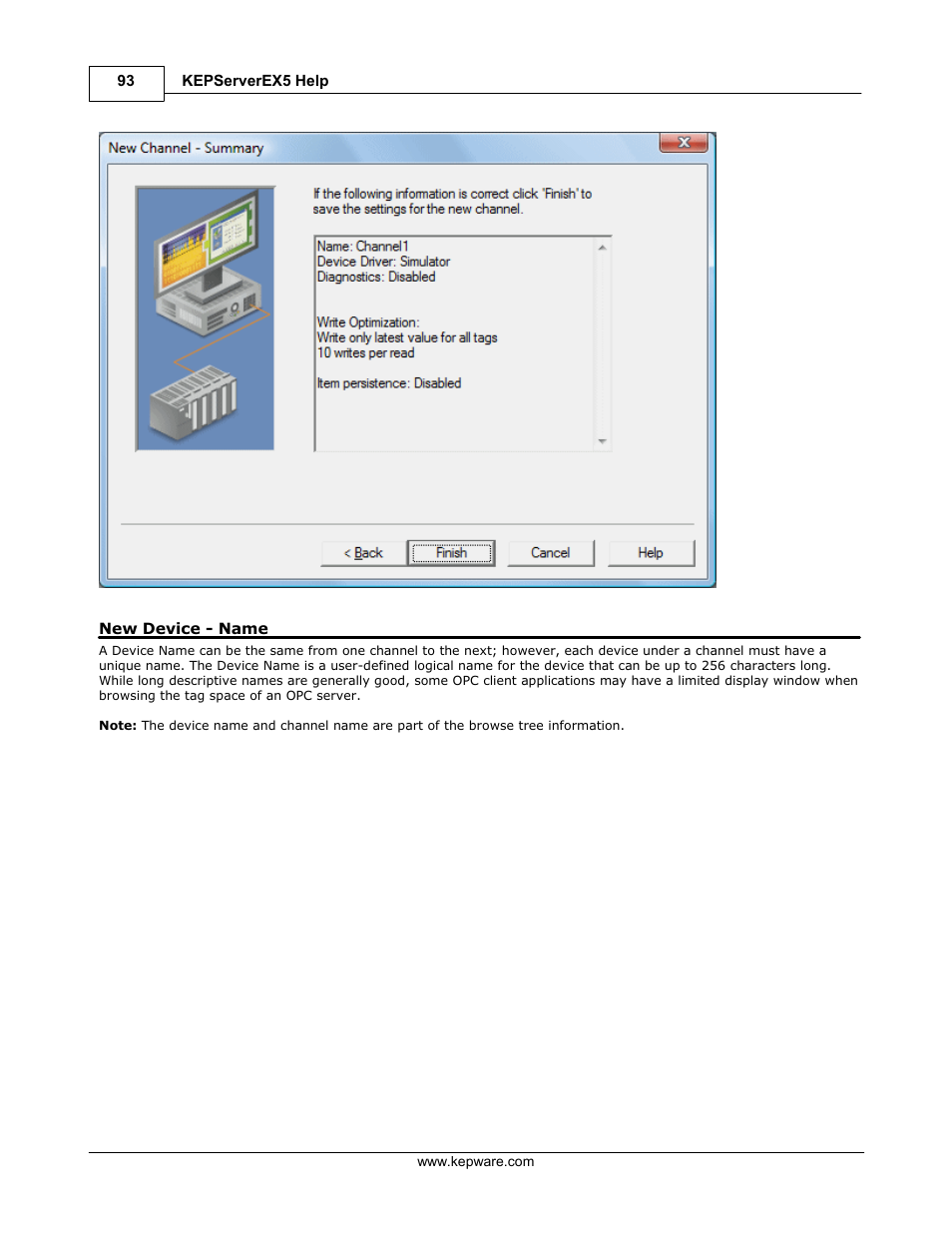 Device wizard, New device - name | IDEC WindSRV User Manual | Page 94 / 165