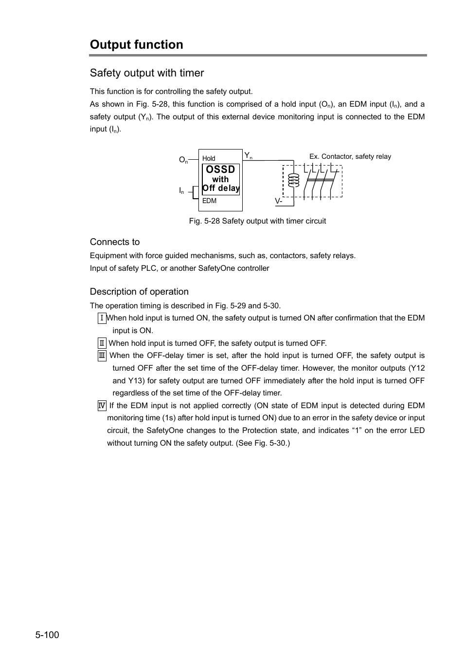Output function, Safety output with timer, Ossd | IDEC FS1A Controller User Manual | Page 141 / 154