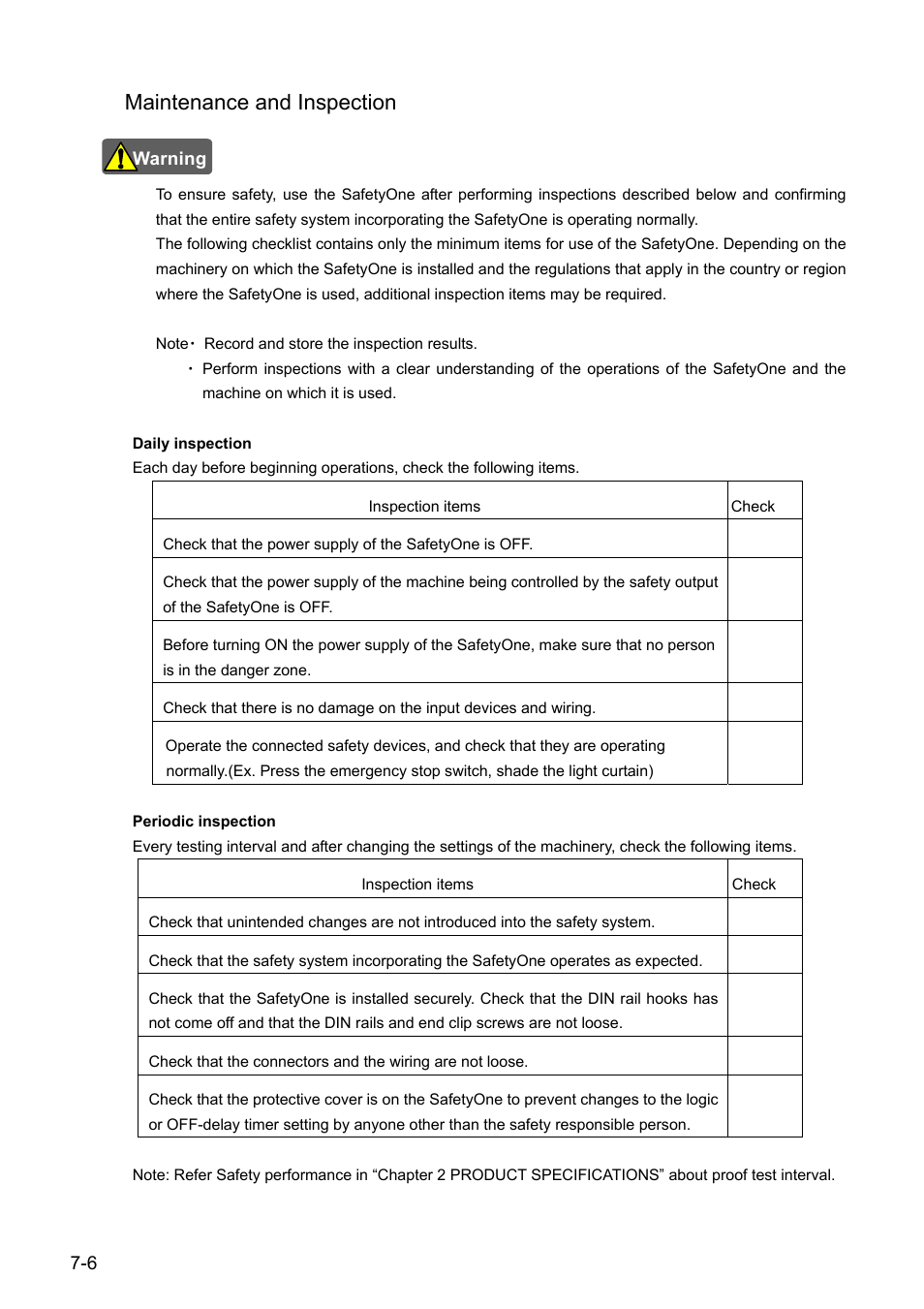 Maintenance and inspection | IDEC FS1A Controller User Manual | Page 151 / 154