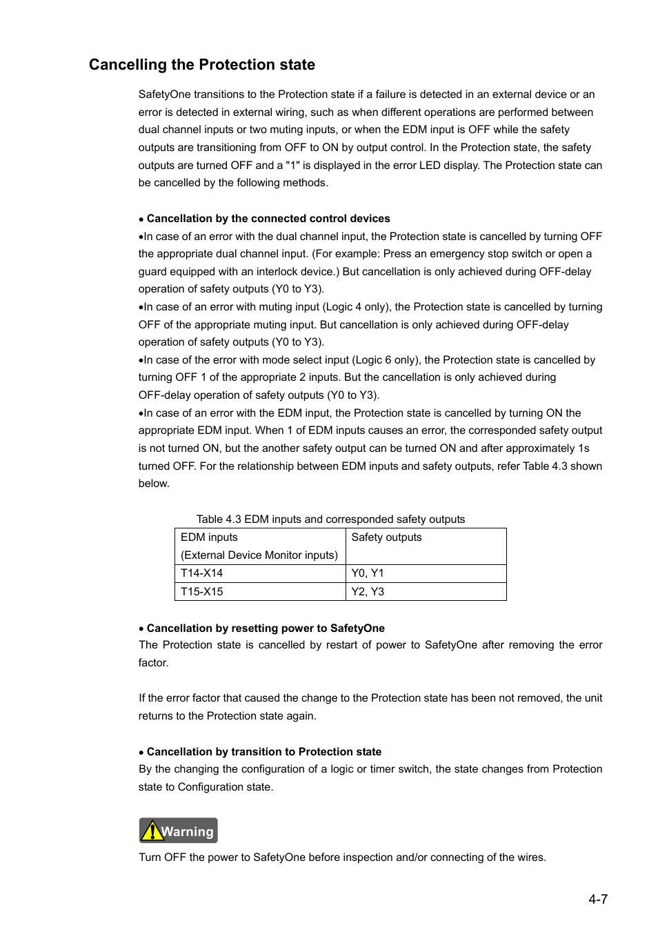 Cancelling the protection state | IDEC FS1A Controller User Manual | Page 40 / 154