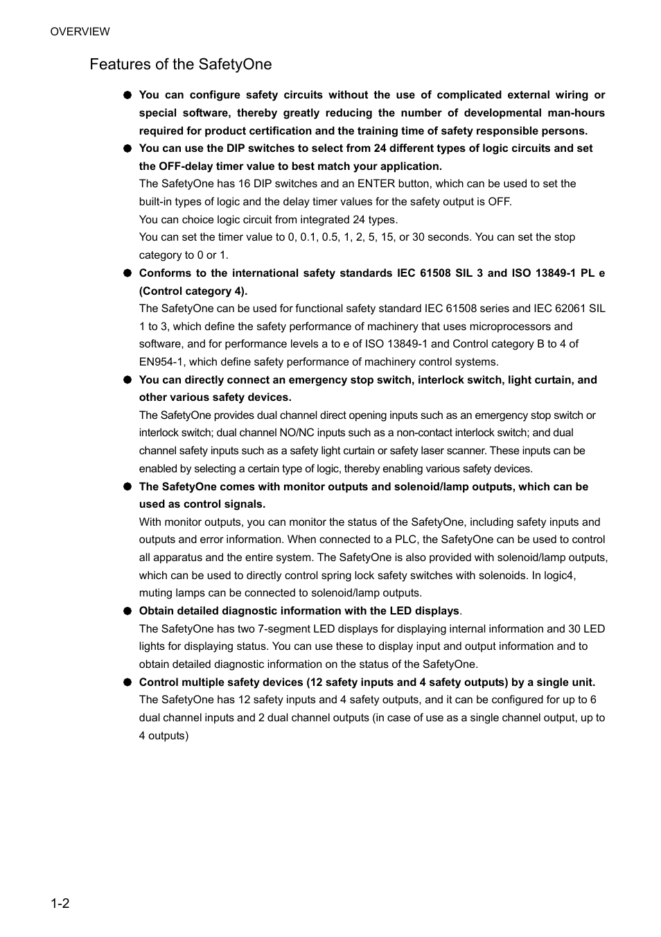 Features of the safetyone | IDEC FS1A Controller User Manual | Page 12 / 400