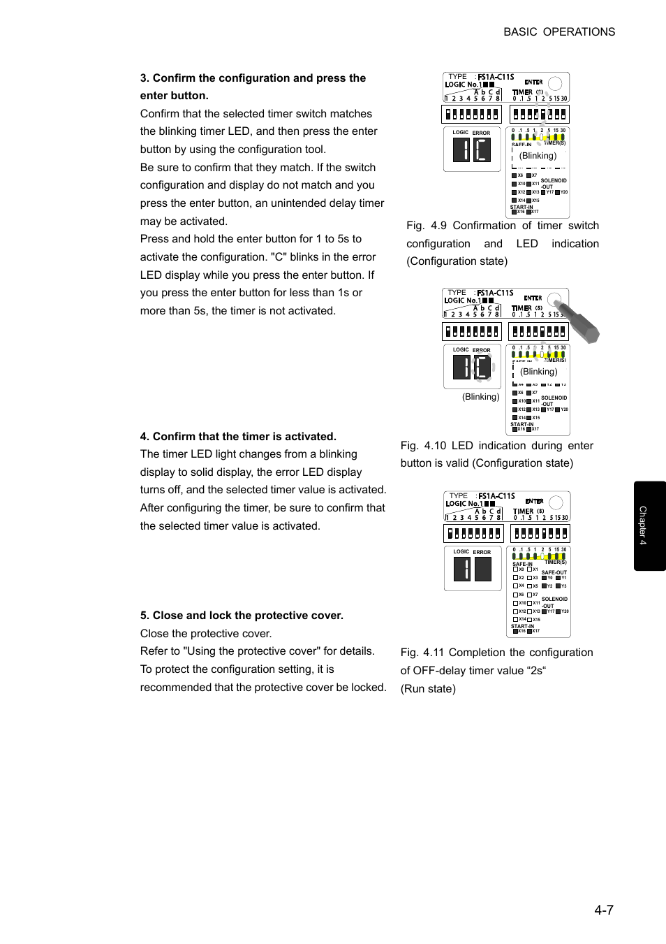 Basic operations, Chapter 4, Blinking) | IDEC FS1A Controller User Manual | Page 45 / 400