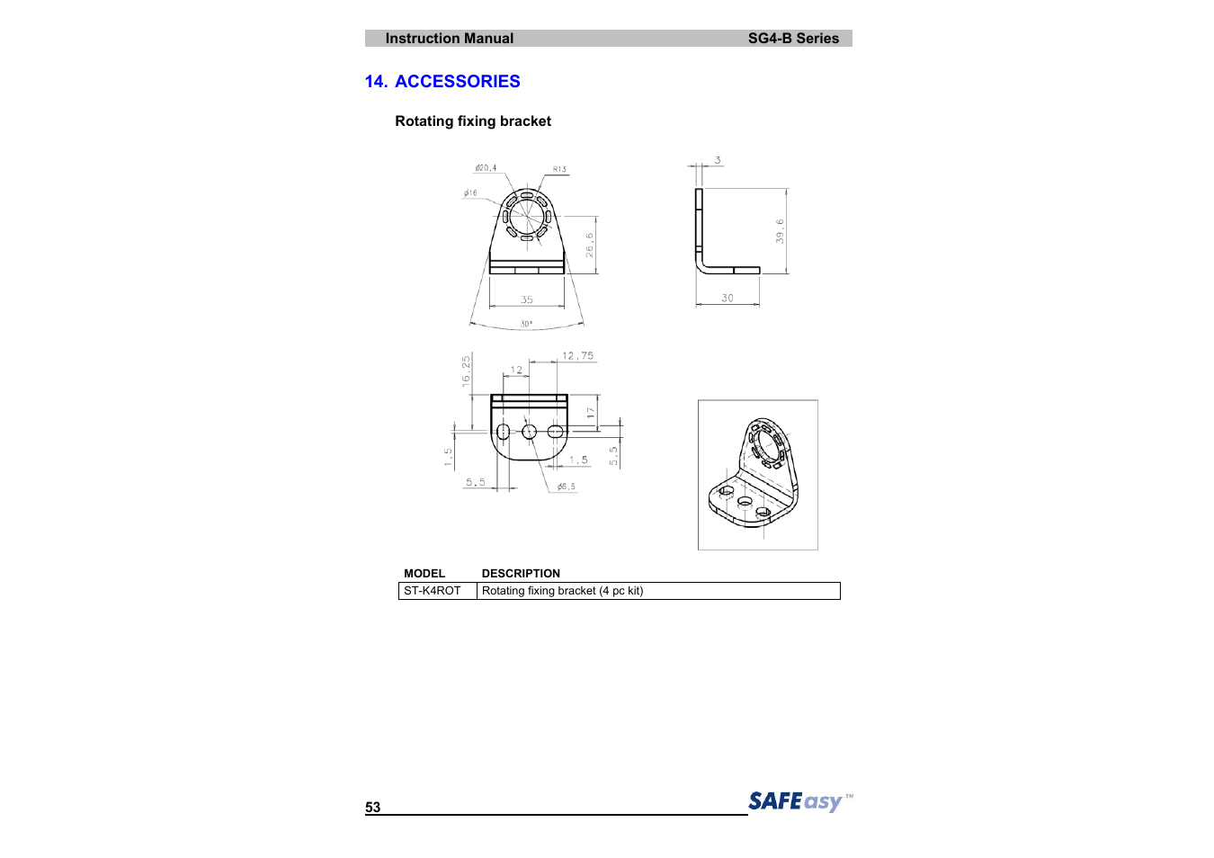 IDEC SG4 Type 4 Finger & Hand User Manual | Page 57 / 66