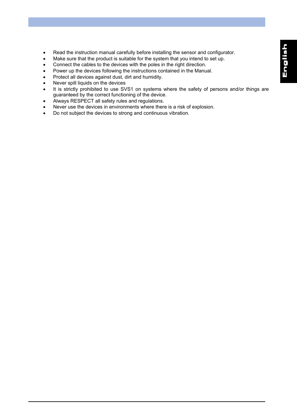 Safety recommendations | IDEC DATAVS1 Series User Manual | Page 16 / 83