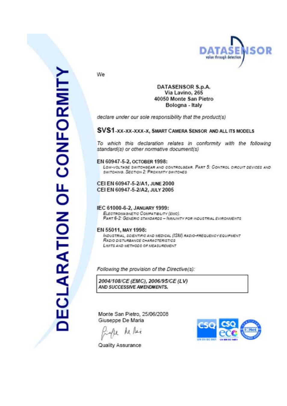 IDEC DATAVS1 Series User Manual | Page 3 / 83