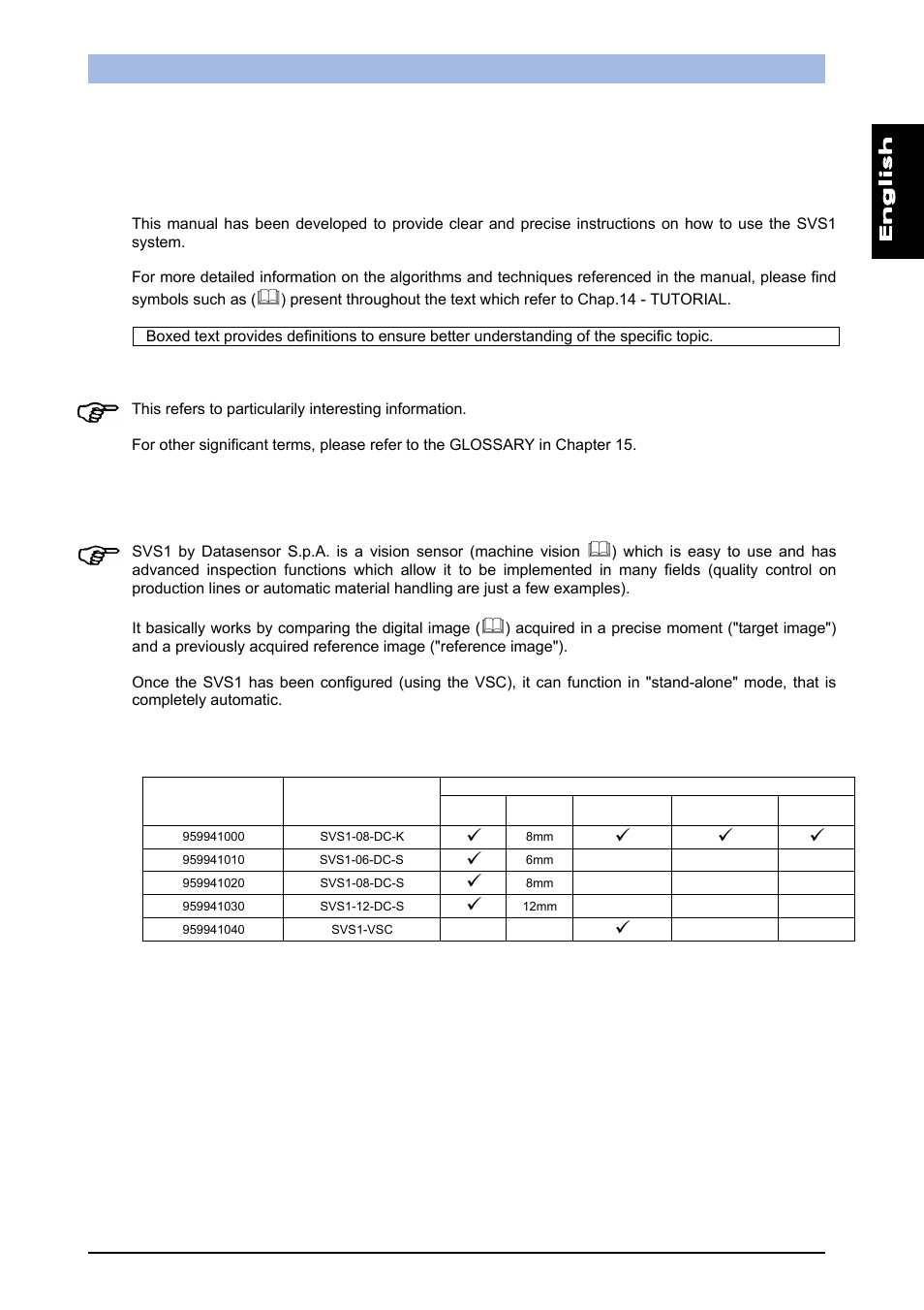 General information, Conventions used in the manual, General description | Available models | IDEC DATAVS1 Series User Manual | Page 6 / 83
