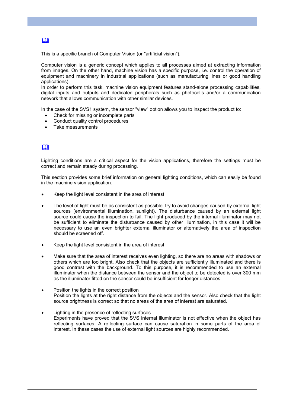  machine vision,  general comments on lighting, Machine vision | General comments on lighting | IDEC DATAVS1 Series User Manual | Page 77 / 83