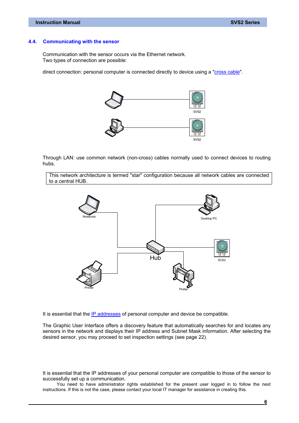 Communicating with the sensor, Check pc network settings | IDEC DATAVS2 Series User Manual | Page 11 / 83