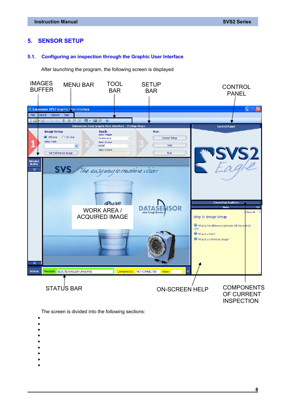 Sensor setup, Of current inspection | IDEC DATAVS2 Series User Manual | Page 13 / 83
