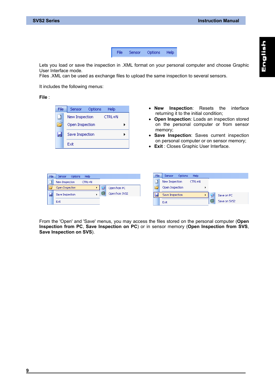 Menu bar | IDEC DATAVS2 Series User Manual | Page 14 / 83