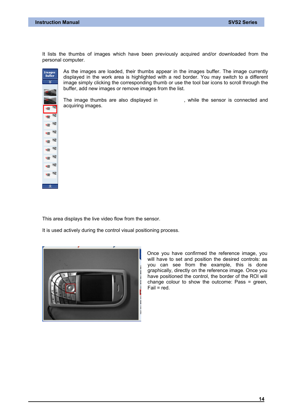 Images buffer, Work area / acquired image | IDEC DATAVS2 Series User Manual | Page 19 / 83