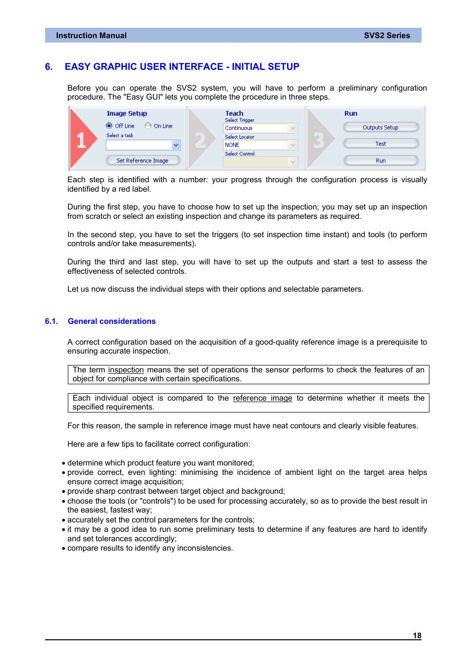 Easy graphic user interface - initial setup, General considerations | IDEC DATAVS2 Series User Manual | Page 23 / 83