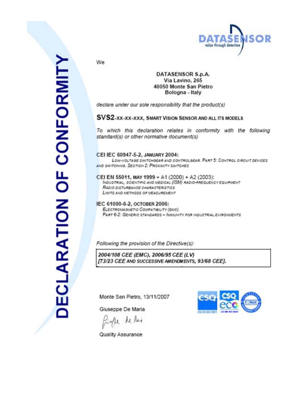 IDEC DATAVS2 Series User Manual | Page 3 / 83