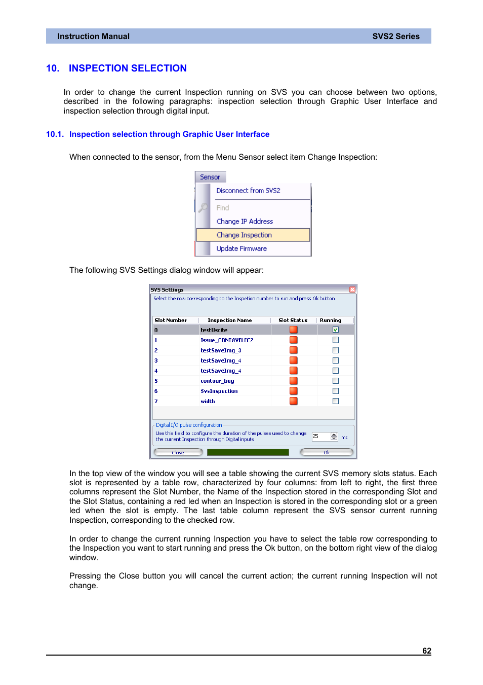 Inspection selection | IDEC DATAVS2 Series User Manual | Page 67 / 83