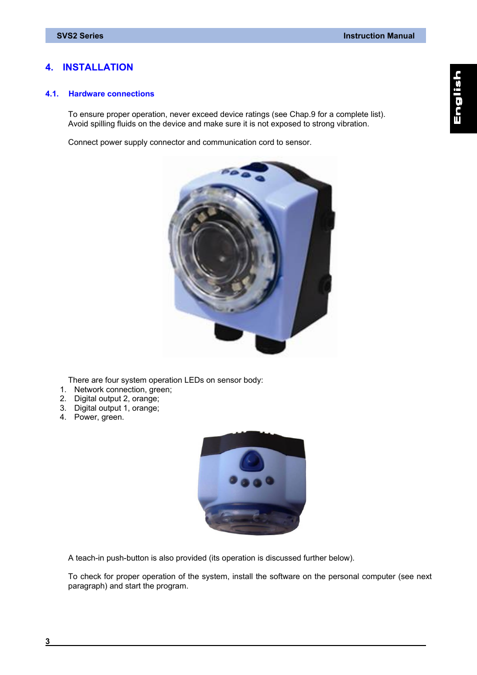 Installation, Hardware connections | IDEC DATAVS2 Series User Manual | Page 8 / 83