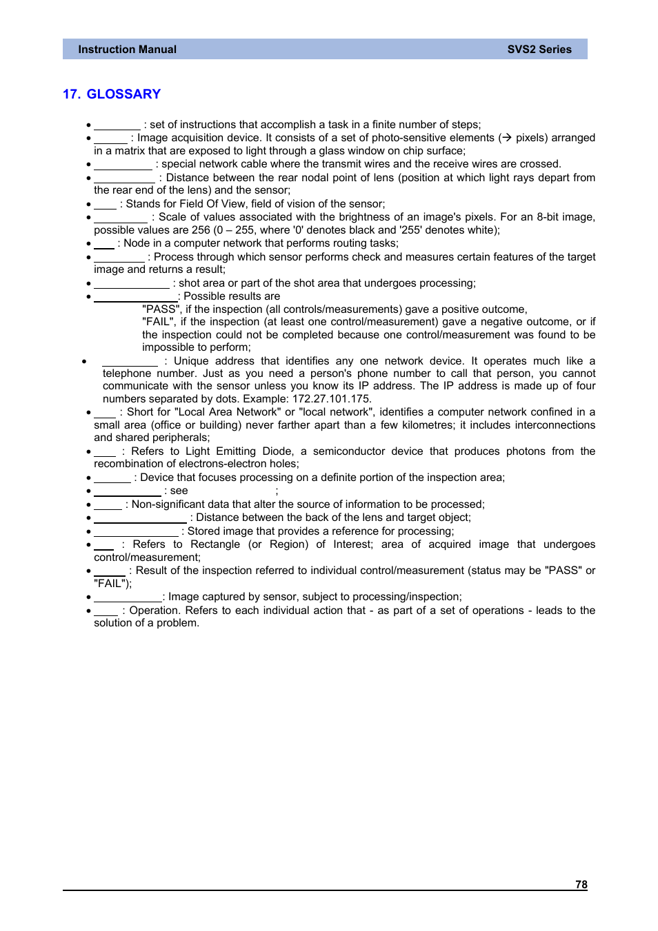 Glossary, Cross cable | IDEC DATAVS2 Series User Manual | Page 83 / 83