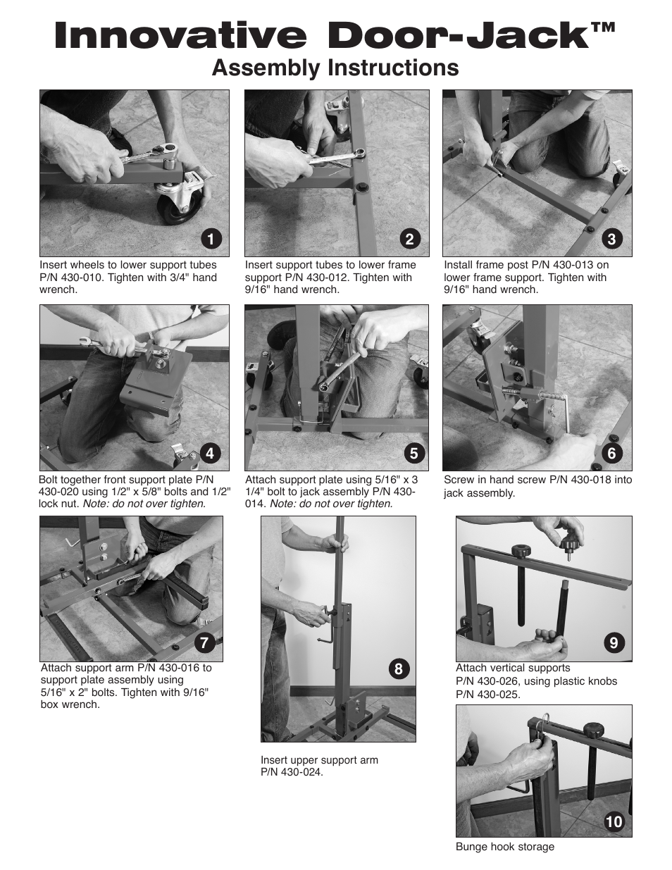 Innovative Tools & Technologies Innovative Door Jack™ User Manual | 2 pages