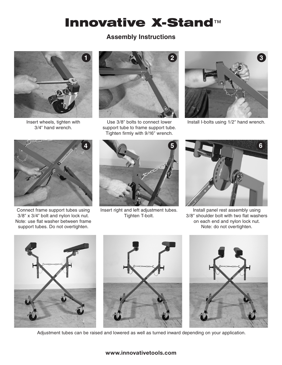 Innovative Tools & Technologies Innovative X-Stand™ User Manual | 2 pages