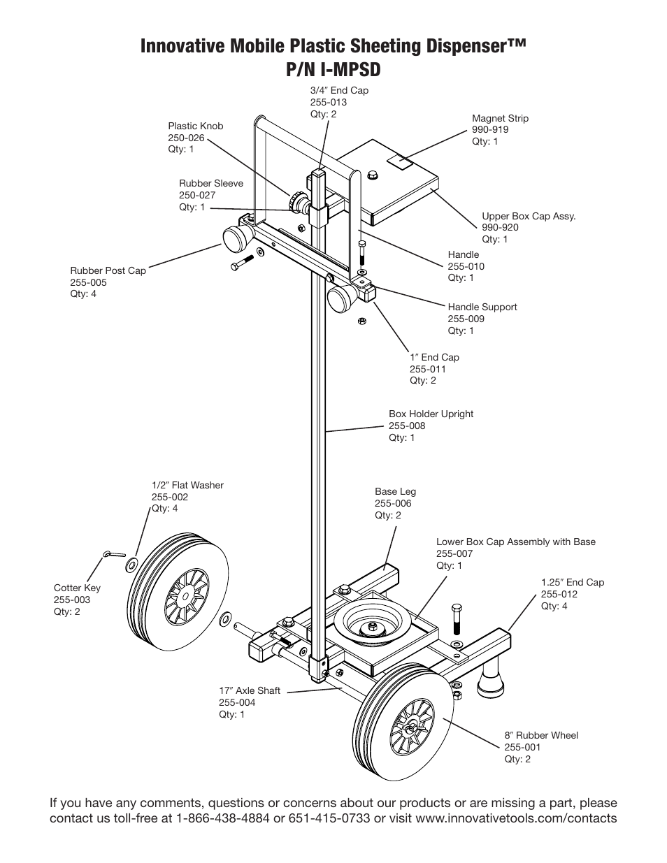 Innovative Tools & Technologies Innovative Mobile Plastic Sheeting Dispenser™ User Manual | Page 2 / 2