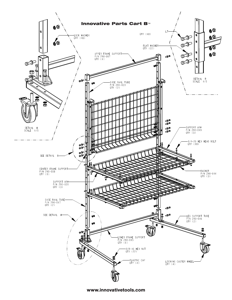 Innovative Tools & Technologies Innovative Parts Cart – B Series™ User Manual | Page 2 / 2