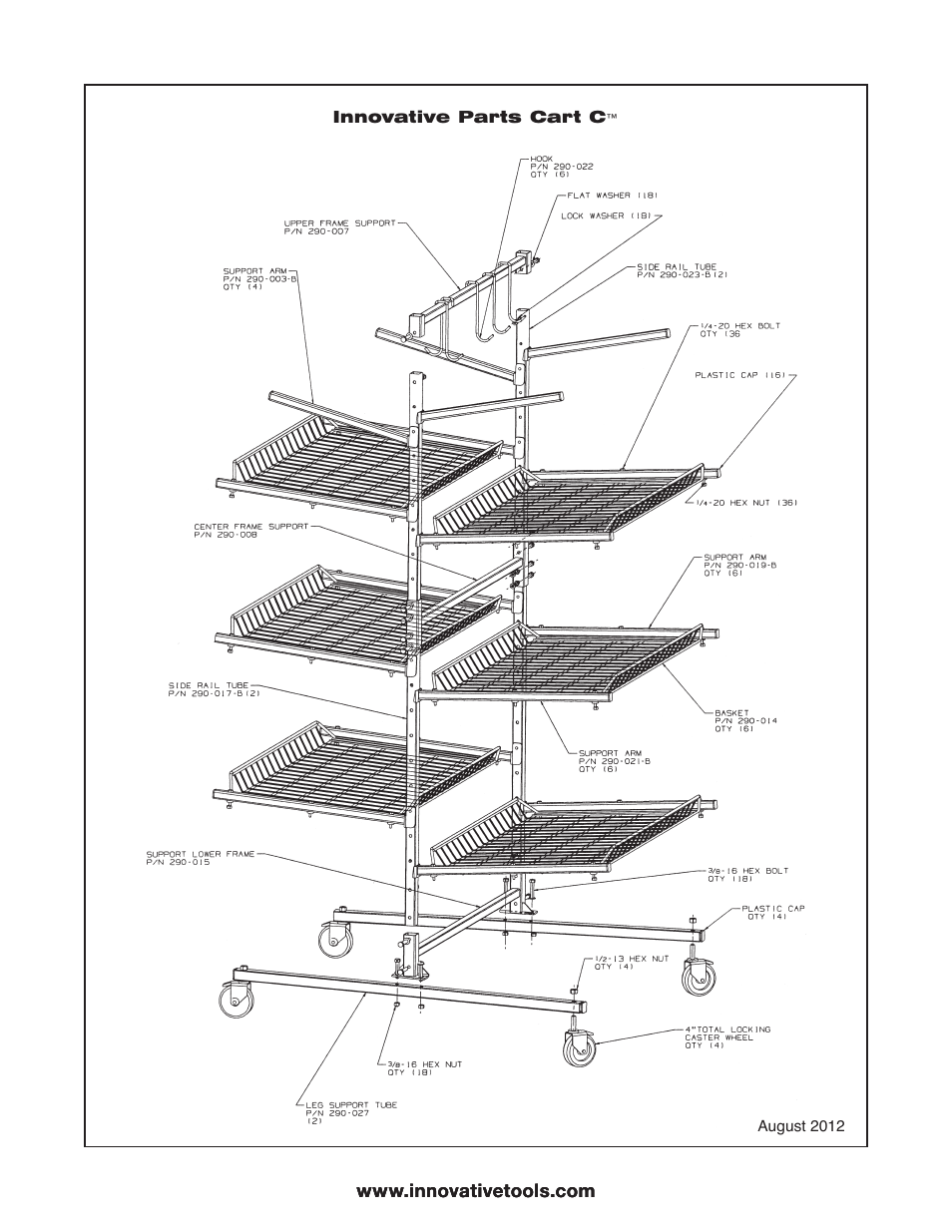 Innovative Tools & Technologies Innovative Parts Cart – C Series™ User Manual | 1 page