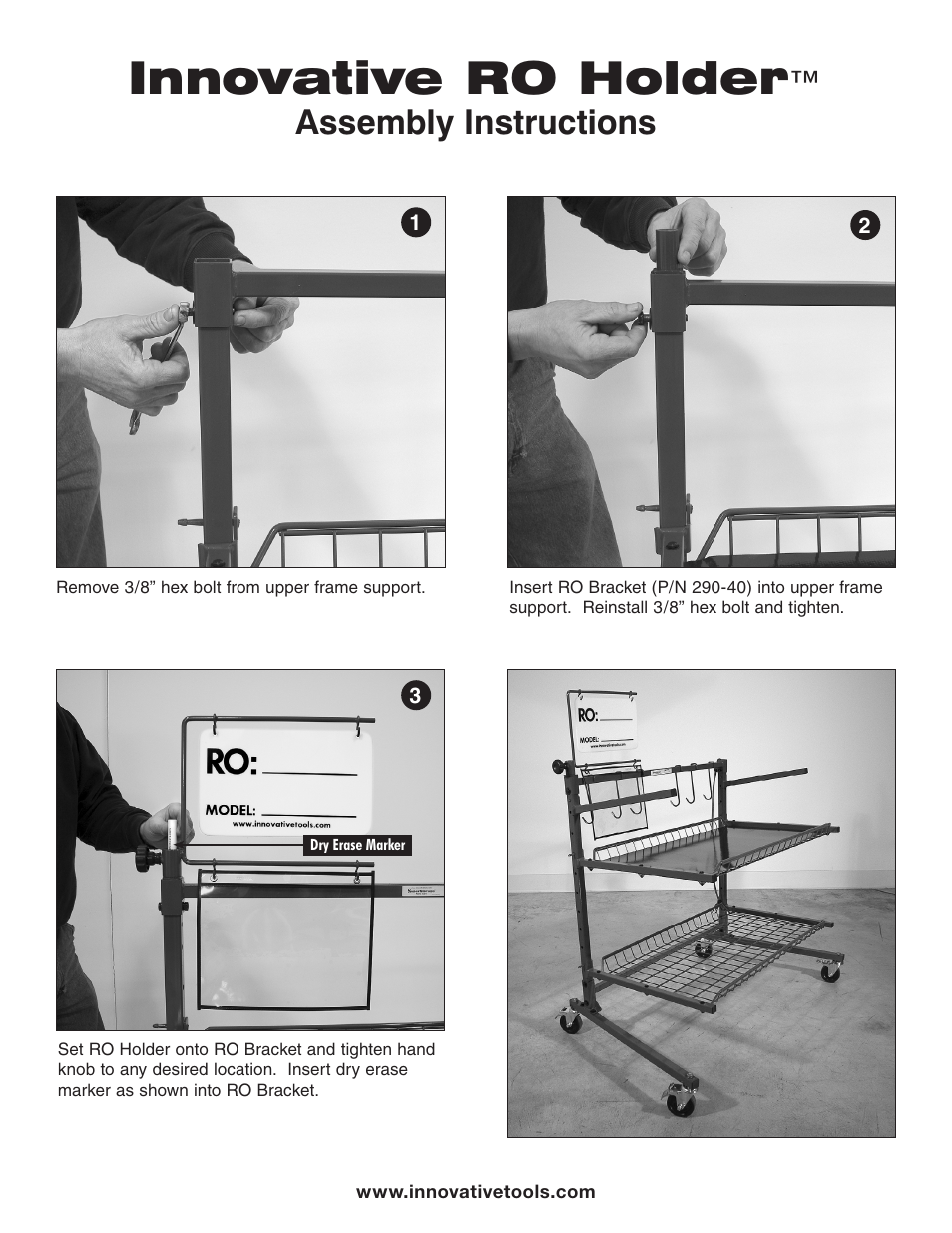 Innovative Tools & Technologies Innovative RO Holder™ User Manual | 2 pages