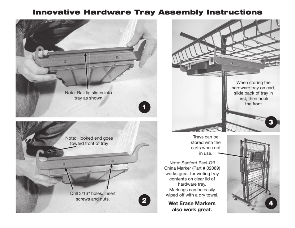 Innovative Tools & Technologies Innovative Hardware Tray™ User Manual | 1 page