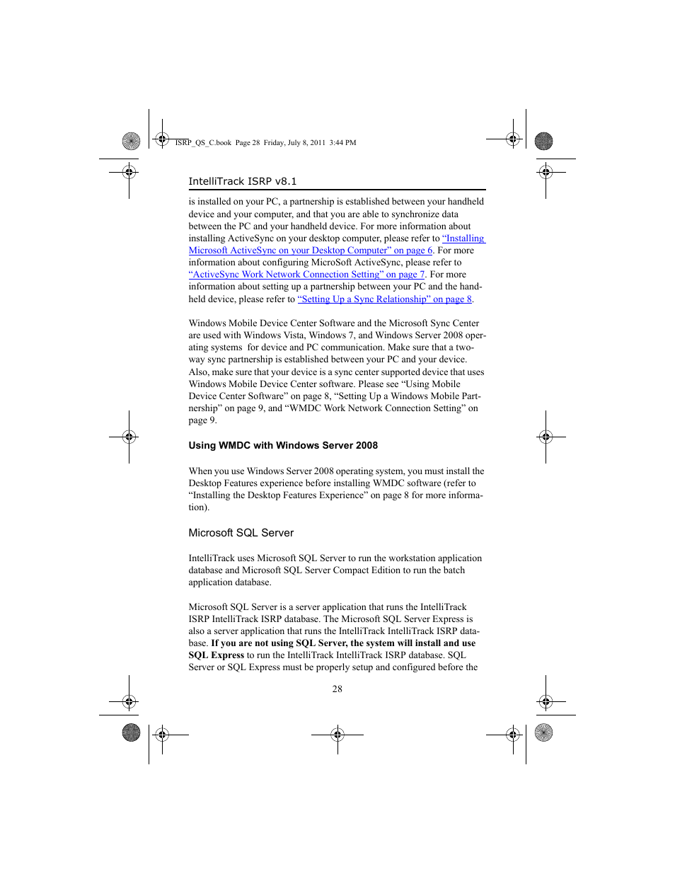 Microsoft sql server | IntelliTrack Inventory Shipping Receiving Picking (ISRP) User Manual | Page 36 / 92