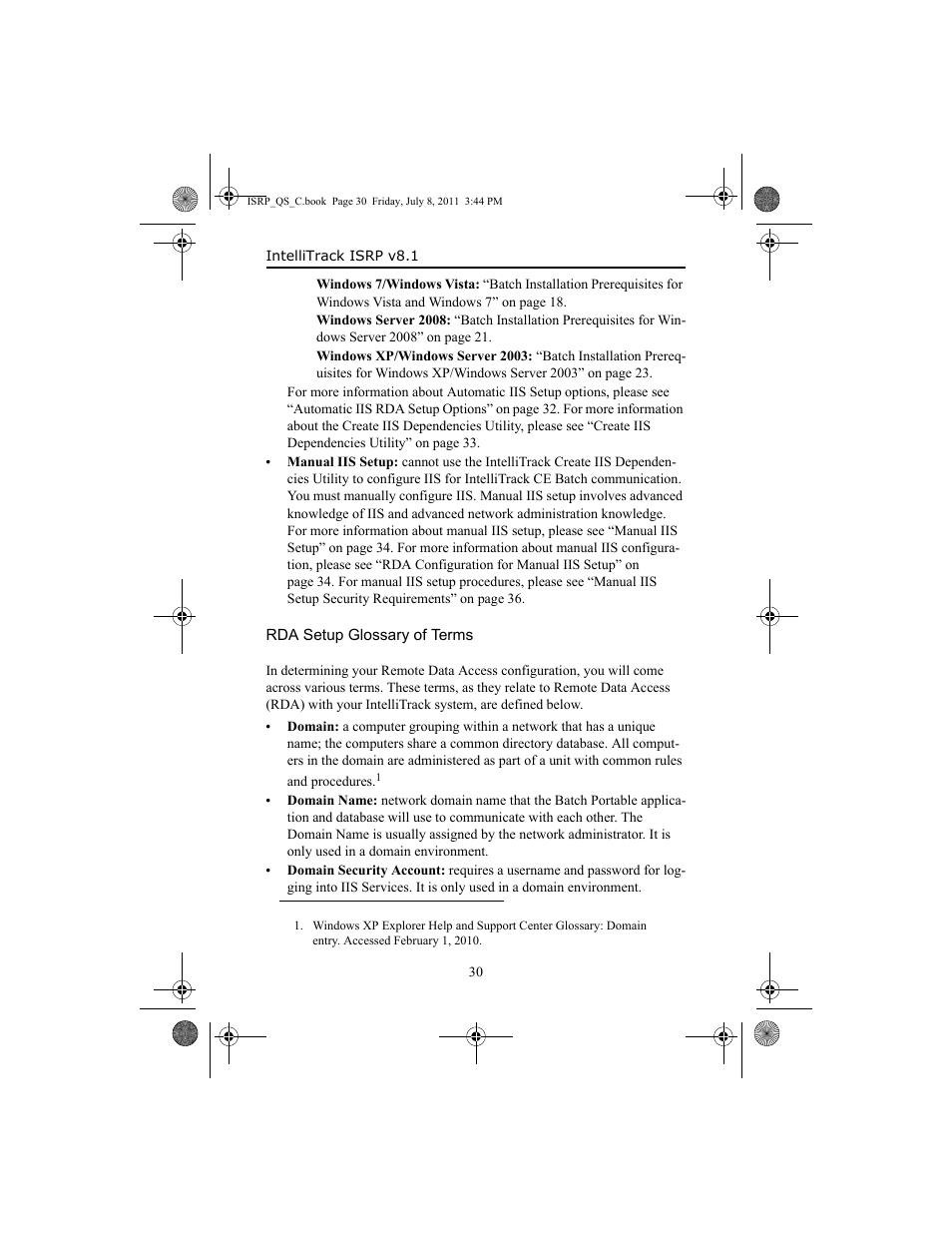 Rda setup glossary of terms | IntelliTrack Inventory Shipping Receiving Picking (ISRP) User Manual | Page 38 / 92