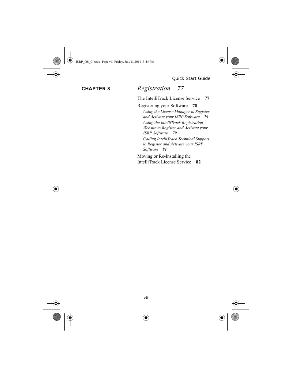 Registration 77 | IntelliTrack Inventory Shipping Receiving Picking (ISRP) User Manual | Page 7 / 92